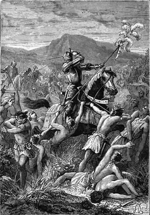 Cort&egrave;s at the Battle of Otumba